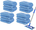 16" Microfiber Mop Pads Replacement for MR.SIGA - Reusable Washable Floor Cleaning Head for Mop (8 Packs)