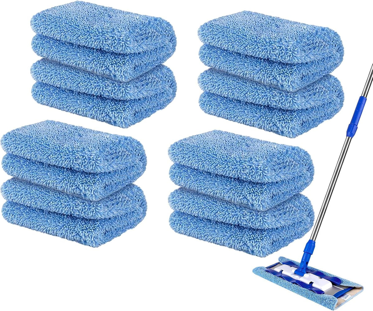 16" Microfiber Mop Pads Replacement for MR.SIGA - Reusable Washable Floor Cleaning Head for Mop (8 Packs)