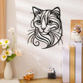 Otoolling Black Cat Wall Art Silhouette Metal Wall Decor, Cute