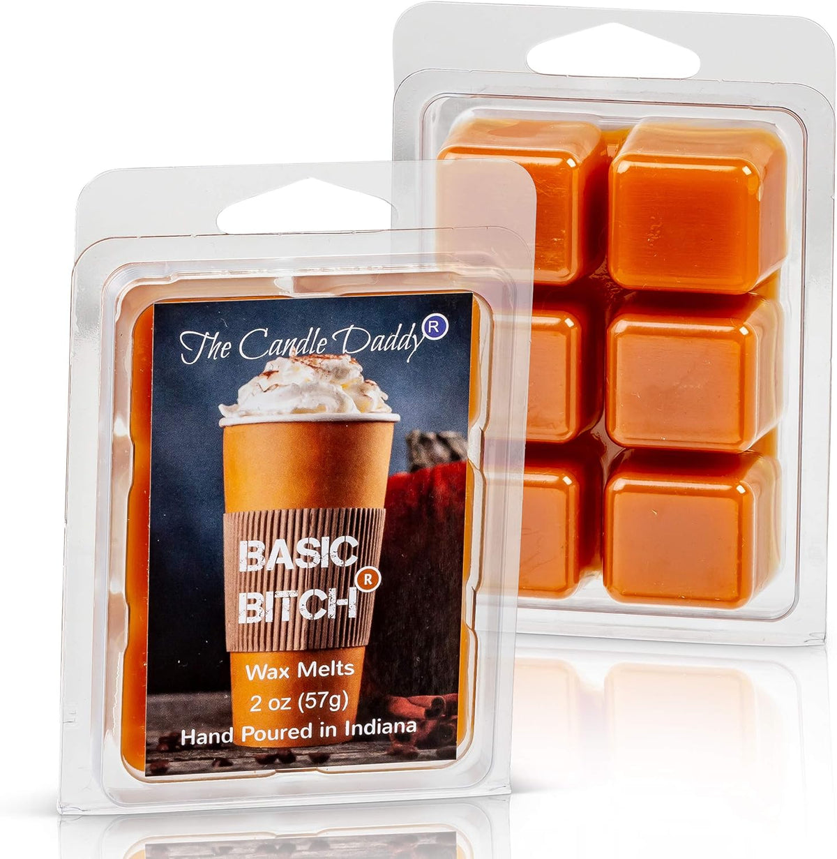 Basic Bitch- Funny Pumpkin Spice Scented Melt- Maximum Scent Wax Cubes/Melts- 1 Pack -2 Ounces- 6 Cubes