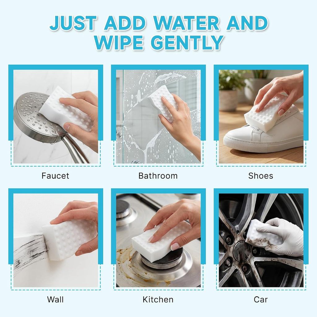 Silkyhose 30 Pack Melamine Sponge, 2X Density Magic Cleaning Eraser