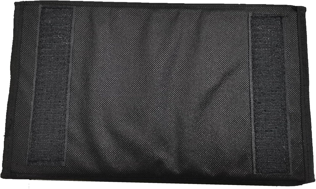 Sofa Armrest Organizer with Cup Holder No-Slip Couch Sofa Armrest Organiser Couch Remote Caddy Control Holder with 1 Large Pockets and 3 Small Pockets for TV Remotes Cellphone Magazines Drinks (Black)