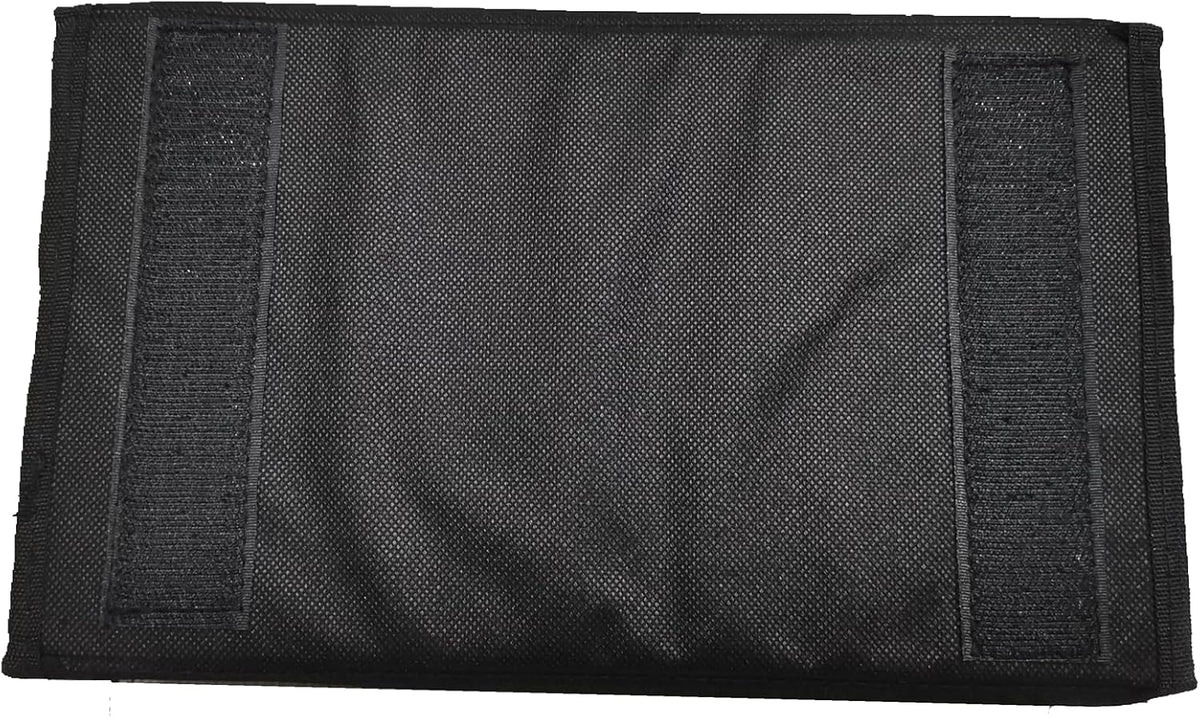 Sofa Armrest Organizer with Cup Holder No-Slip Couch Sofa Armrest Organiser Couch Remote Caddy Control Holder with 1 Large Pockets and 3 Small Pockets for TV Remotes Cellphone Magazines Drinks (Black)