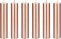 Mega Candles 6 pcs Unscented Solid Rose Gold Pillar Candles, Hand Poured Premium Wax Candle 2 Inch x 9 Inch, Home Décor, Spas, Weddings, Occasions, Party, Centerpieces, Holidays, Vigils, Prayers