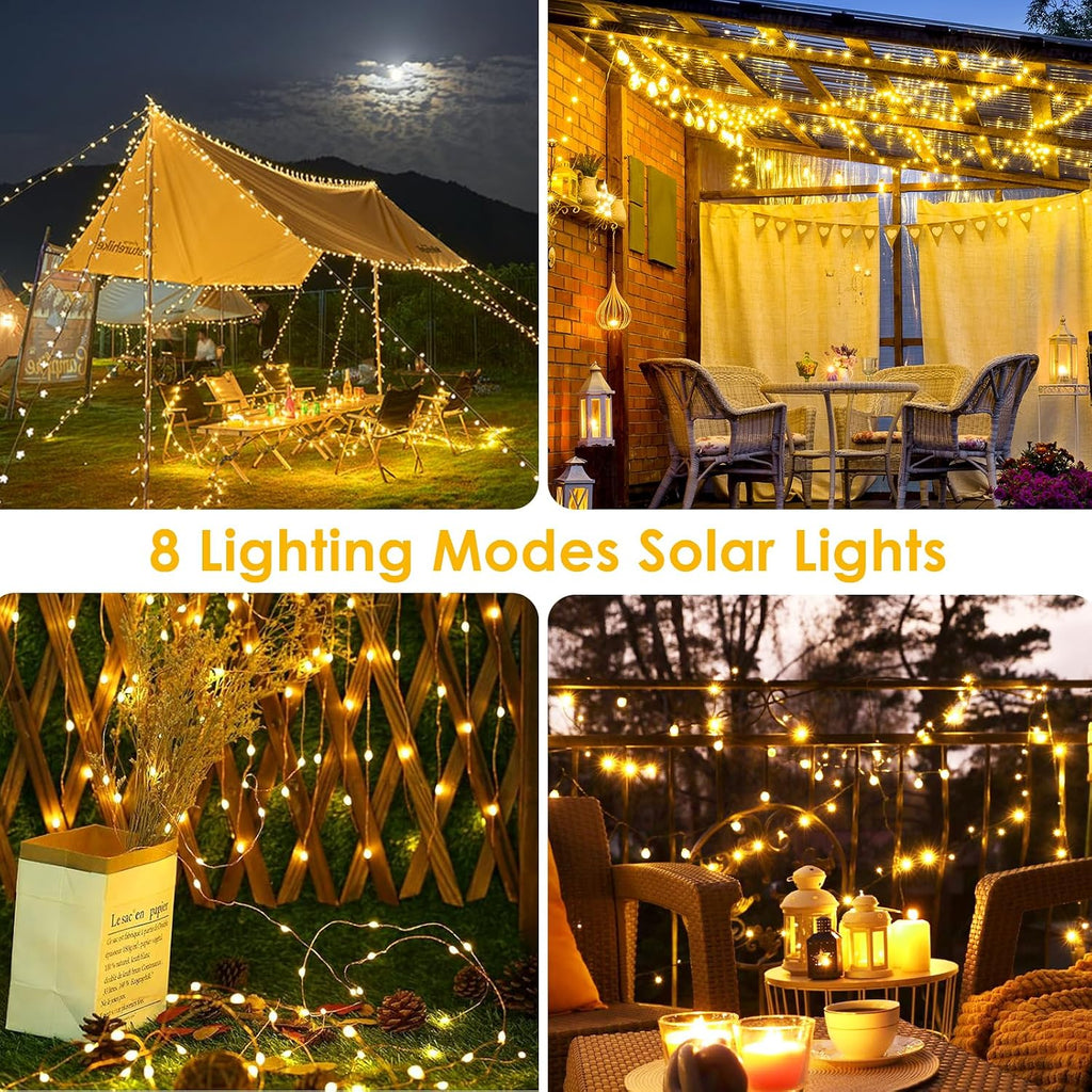 Solar String Lights Outdoor, 2 Pack 400LED 144FT Extra-Long Fairy Lights