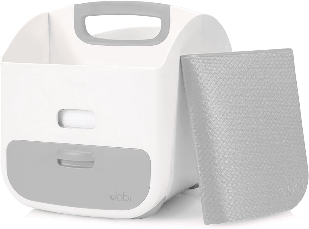 Ubbi Portable Diaper Caddy & Changing Mat, Gray