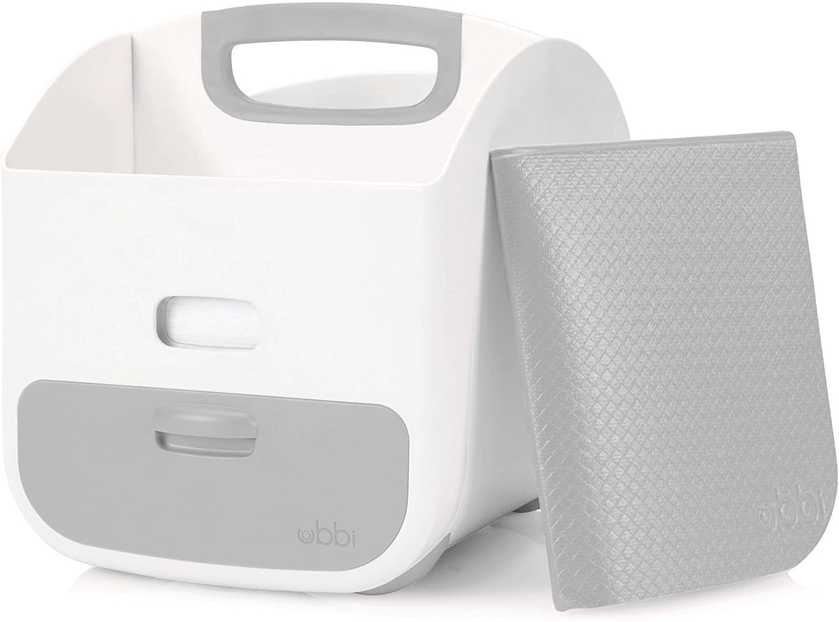 Ubbi Portable Diaper Caddy & Changing Mat, Gray