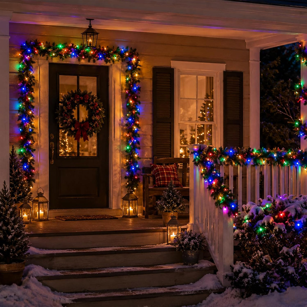 G14 Slow Twinkle Multicolor Christmas Globe Lights, 100 LED 31ft