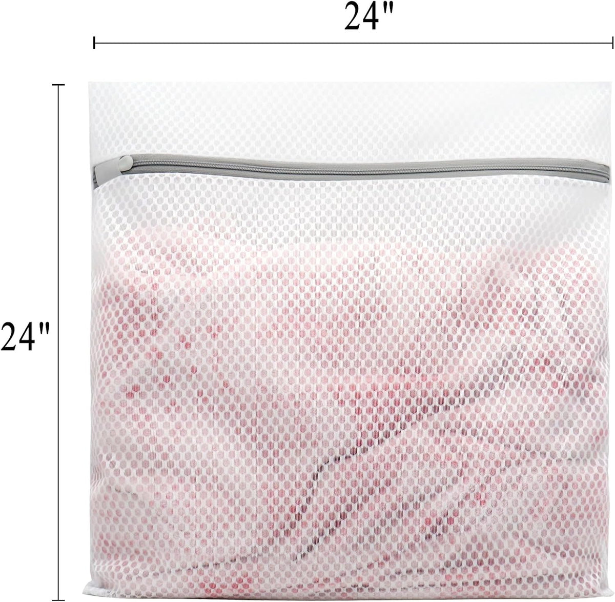 Muchfun 2Pcs Durable Honeycomb Mesh Laundry Bags for Delicates 24x24 Inches