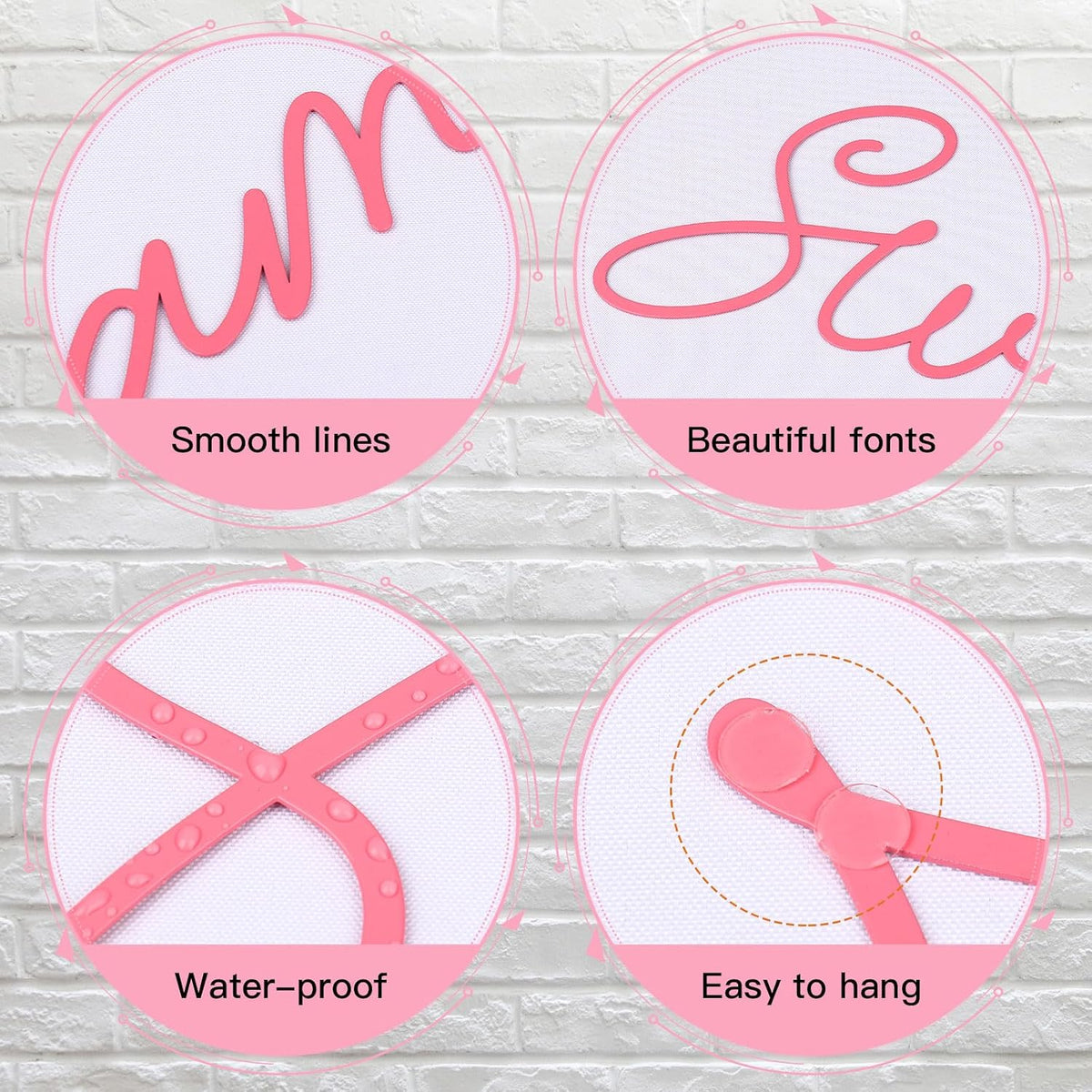 Zzbakress Sweet Dreams Metal Bedroom Wall Decor, Pink,Farmhouse