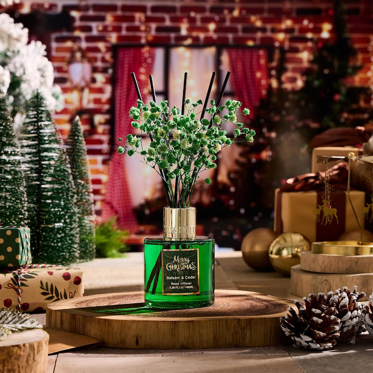 Airkeep Balsam Cedar Reed Diffuser Set,3.38 oz