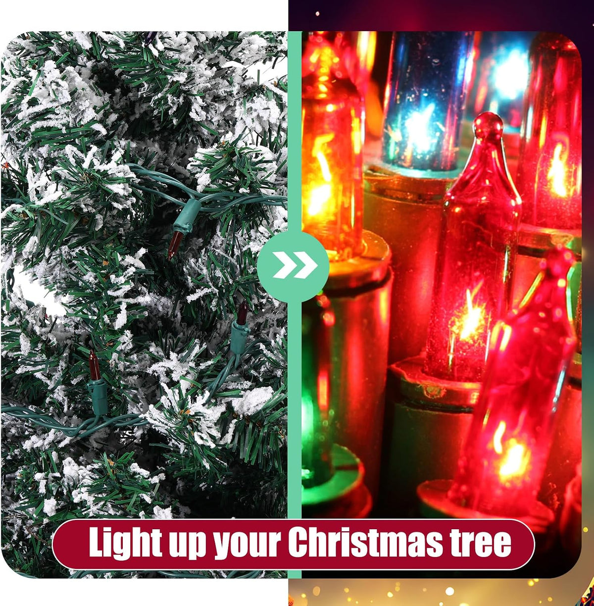 Remagr 70 Pcs 3.5v Christmas Mini Light Bulbs Holiday Decor, Red