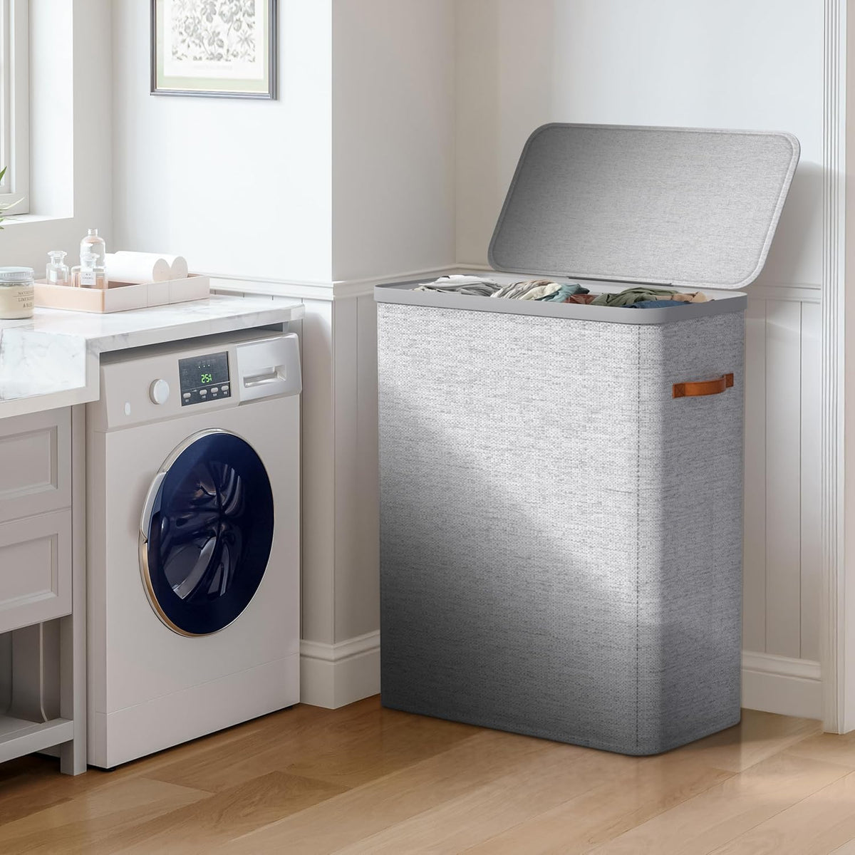 Sorbus Fabric Laundry Hamper - Collapsible Laundry Basket with Removable Laundry Bag - Durable Clothes Organizer for Bathroom, Bedroom, or Laundry Room - Space Saving Design