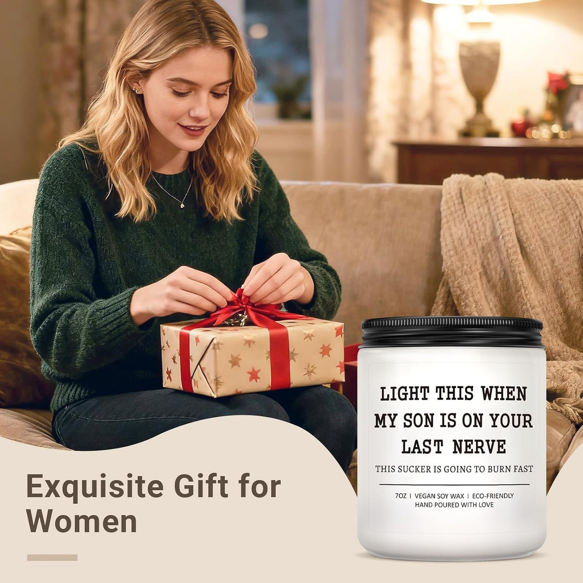 Gifts for Daughter in Law, Funny Wedding Birthday Christmas Candle Gift