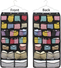 Oxford Hanging Closet Organizer for Underwear, Stocking, Bra and Sock, Dual-Sided Space Saving Storage Holder with 42 Pockets