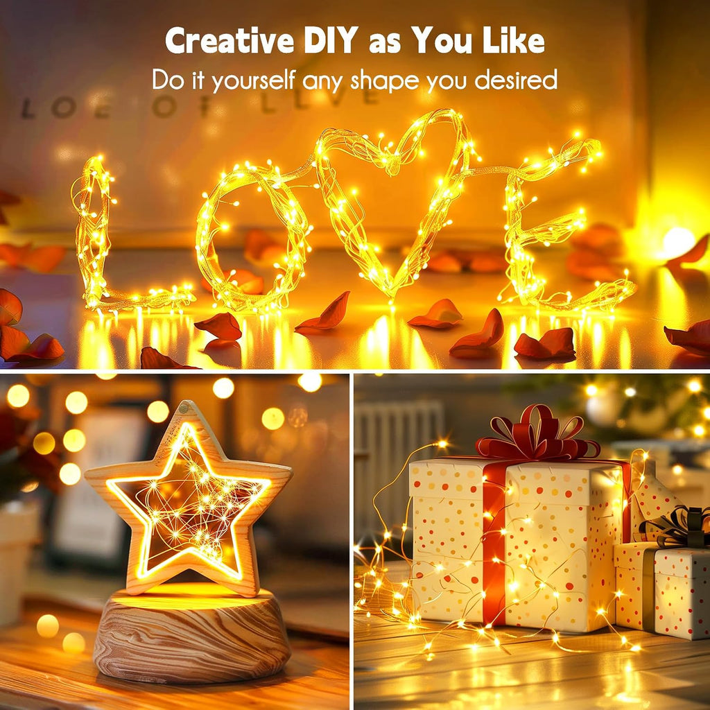 Minetom Fairy Lights Plug in, 100Ft 300LEDs String Lights for Bedroom