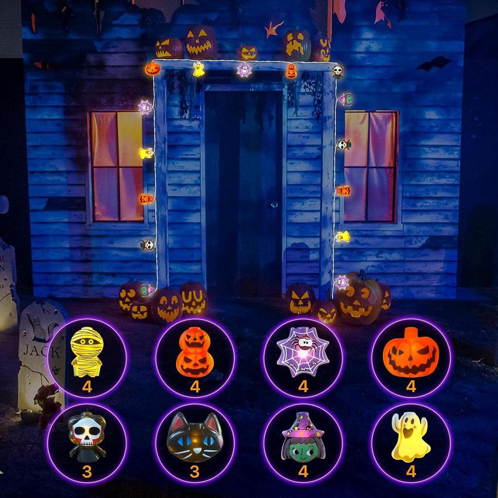 Halloween LED String Lights, 15Ft 30 LED, Battery Powered