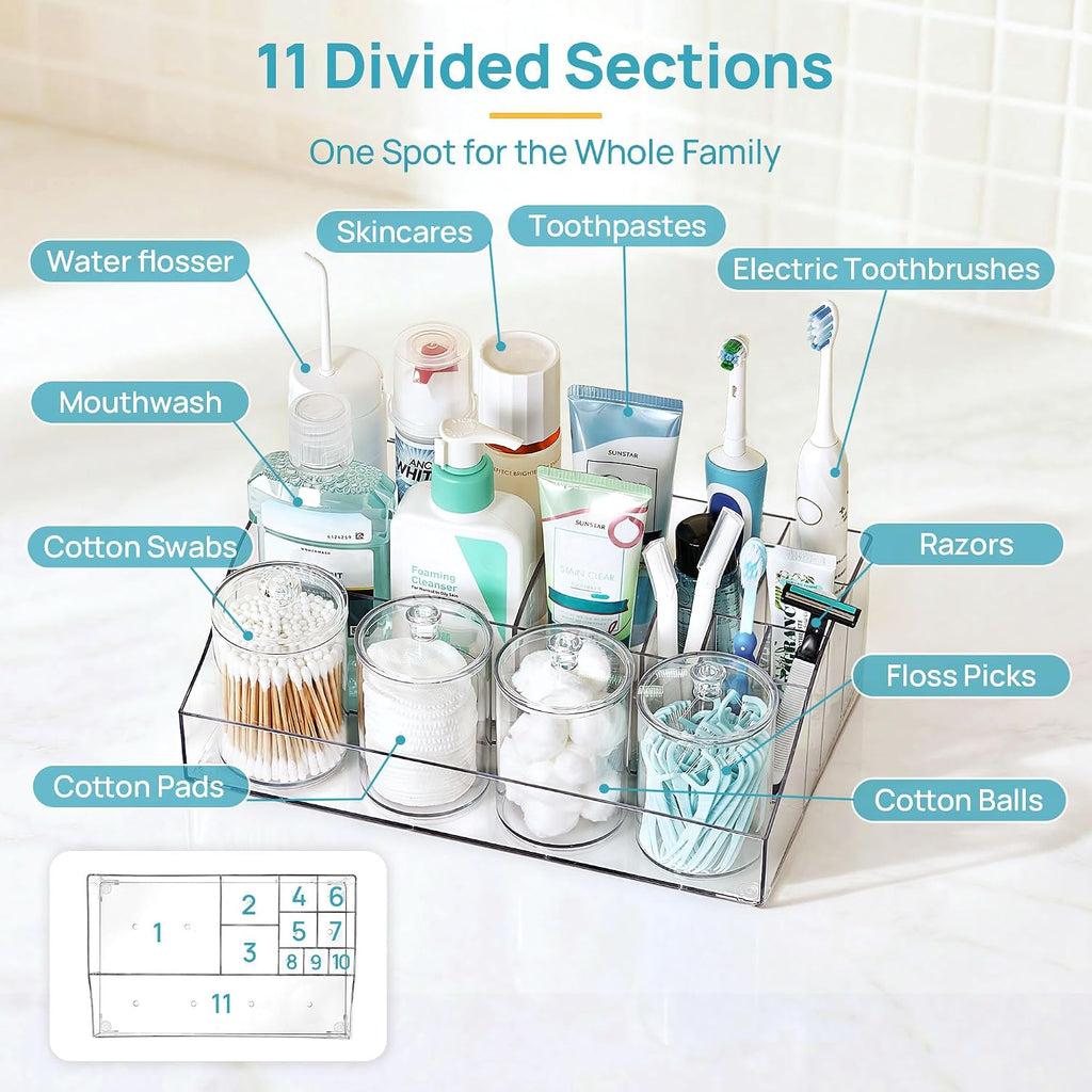 Vtopmart 5 PCS Bathroom Countertop Organizer Sets