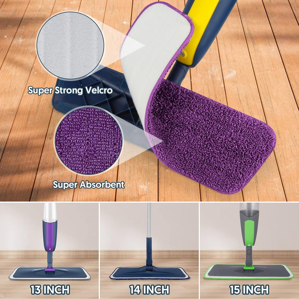 Washable Reusable Mop Pads for Swiffer PowerMop: Wet Mops Refills 7 Pack