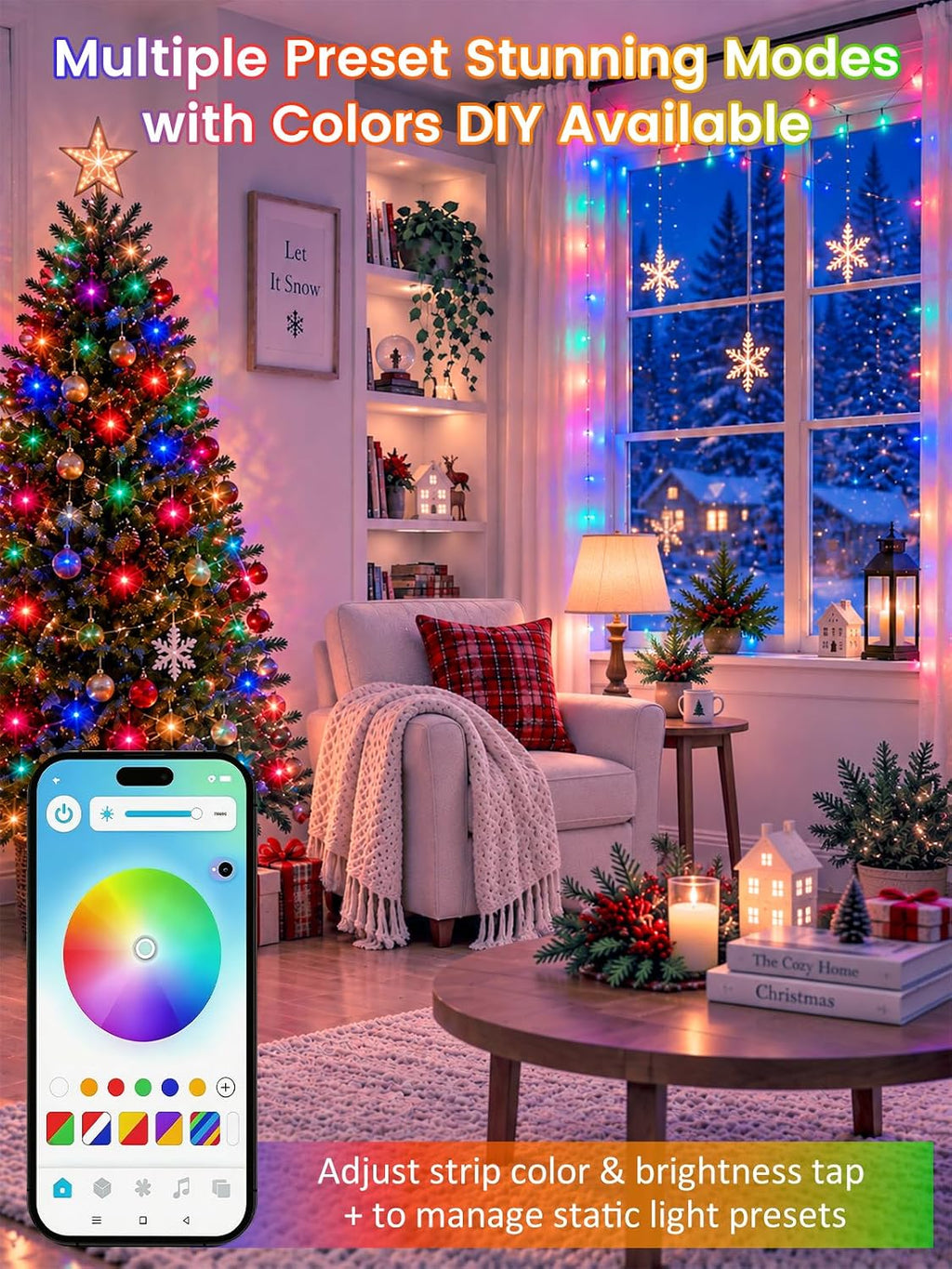 200 LED Smart Color Changing Halloween Fairy Lights App Control with Remote