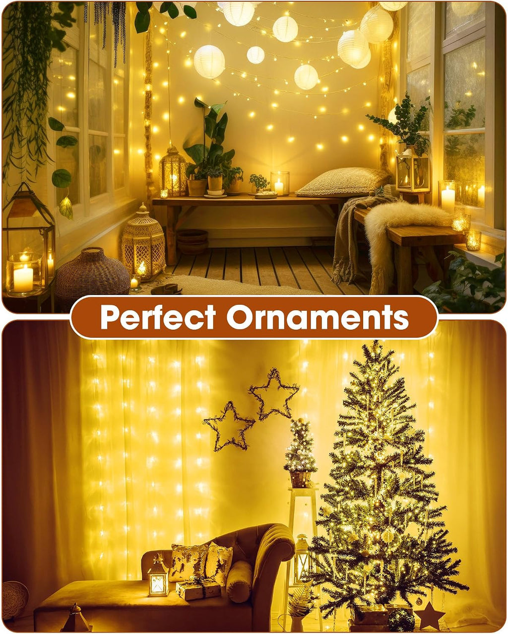 Riakrum 100 Pack Fairy Lights Battery Operated 7ft 20 LED,Warm
