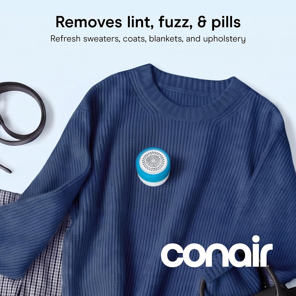 Conair Electric Fabric Shaver & Lint Remover, Cordless, 2.25" Surface