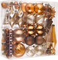 DecorbyHannah 100ct Copper Gold Christmas Ornaments Set Tree Decorations