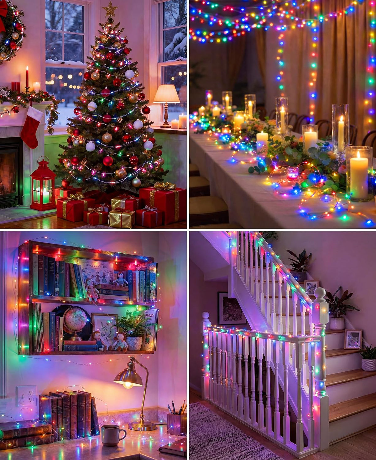 Plug-in Fairy Lights, 66 Ft 200 LED String Light with Remote, 8 Modes, Timer and Dimming Twinkle Lights for Indoor, Bedroom, Party, Decoration, Holiday, Multi-Colored