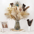 Bpole Dried Pampas Grass 100 Pcs 16-17in Boho Bouquet