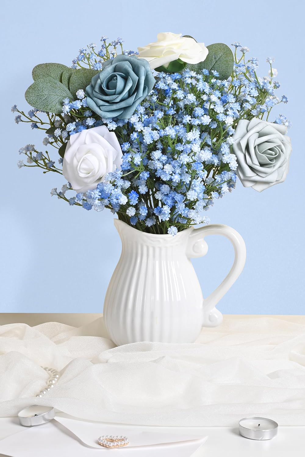 Elyum Babys Breath Artificial Flowers, 12 Pcs Baby Breath Flowers Fake Bulk