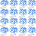 Olafus 16 Pack Blue Fairy Lights Battery Operated, IP68 Waterproof Mini String Light, 7ft Small LED Bottle Light for Wedding Vase Centerpieces Table Decorations Christmas Indoor Party Jars Gift