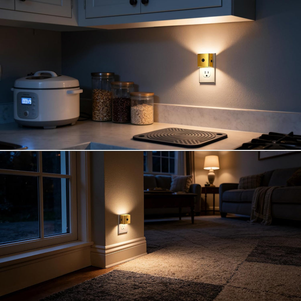 DORESshop LED Plug in Night Light,Motion Sensor Dusk to Dawn Night Light