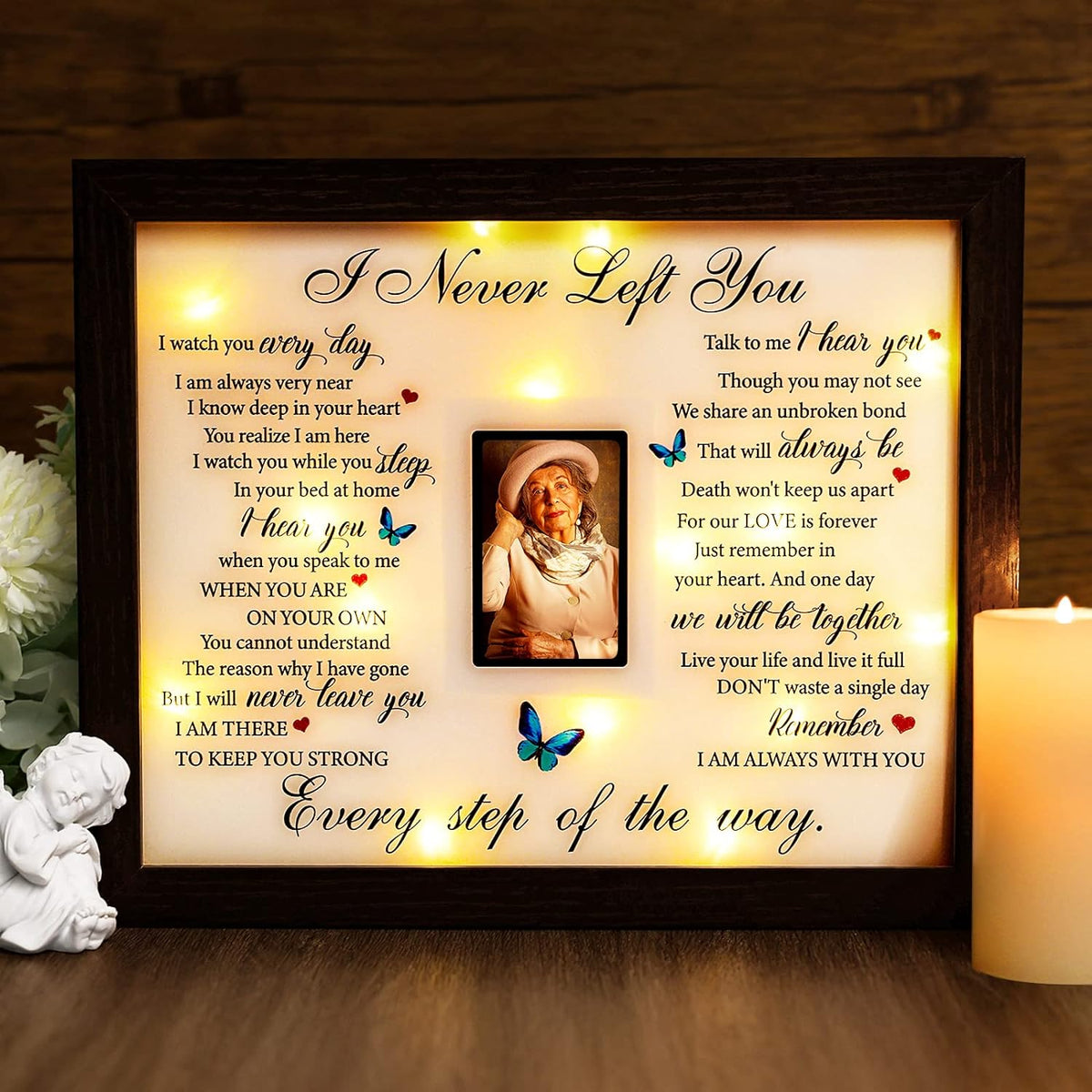 Memorial Gifts LED Shadow Box 2x3 Picture Frame Sympathy Condolences Grief
