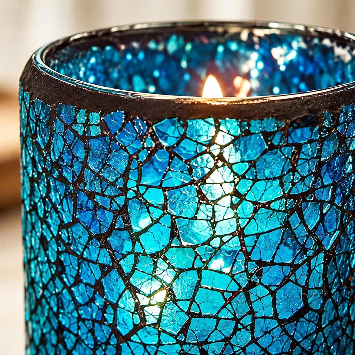 Flameless Glass Candles with Remote, Realistic Wax LED Pillar Candles JL-MB
