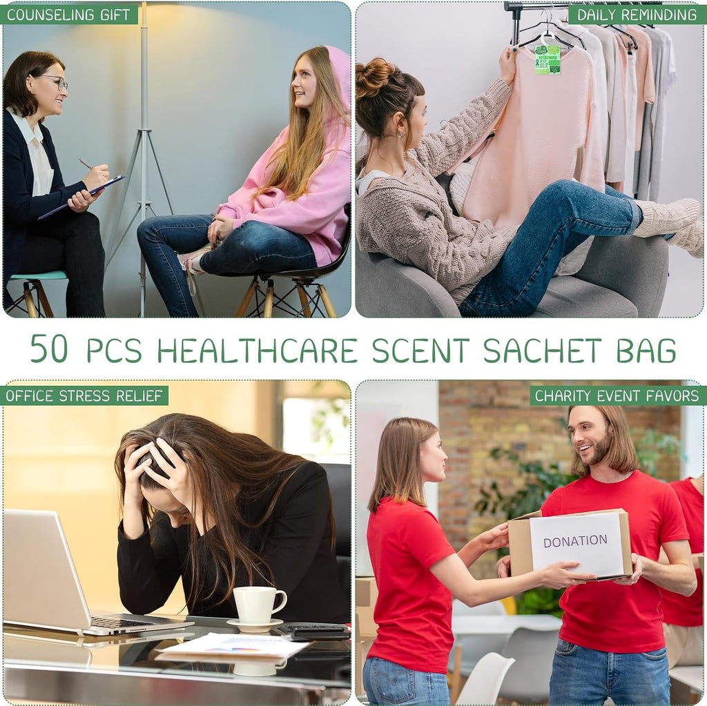 50 Pcs Mental Health Awareness Scents Sachets Bulk with Quote