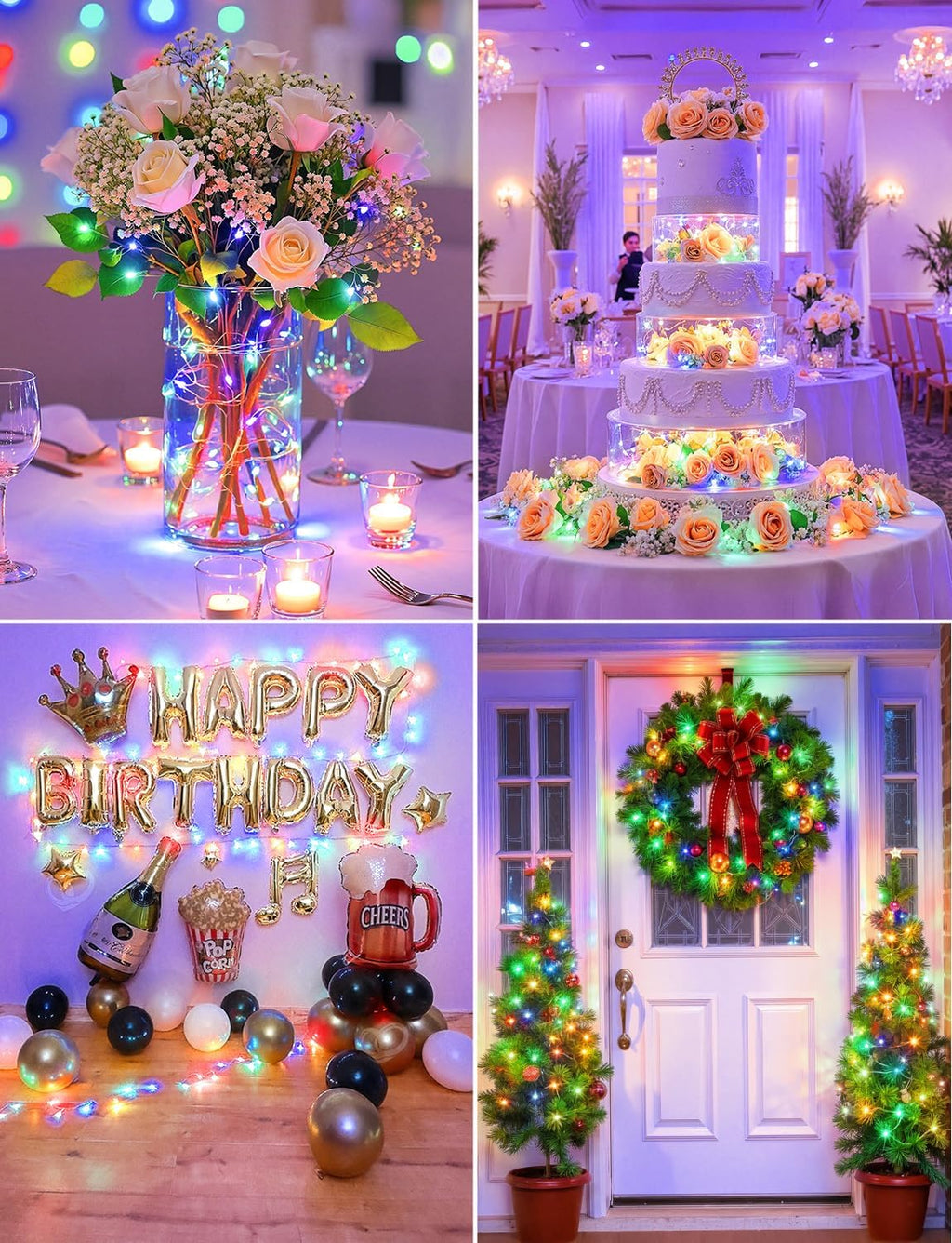 Brightown 14 Pack Multicolor LED Fairy Lights Battery Operated