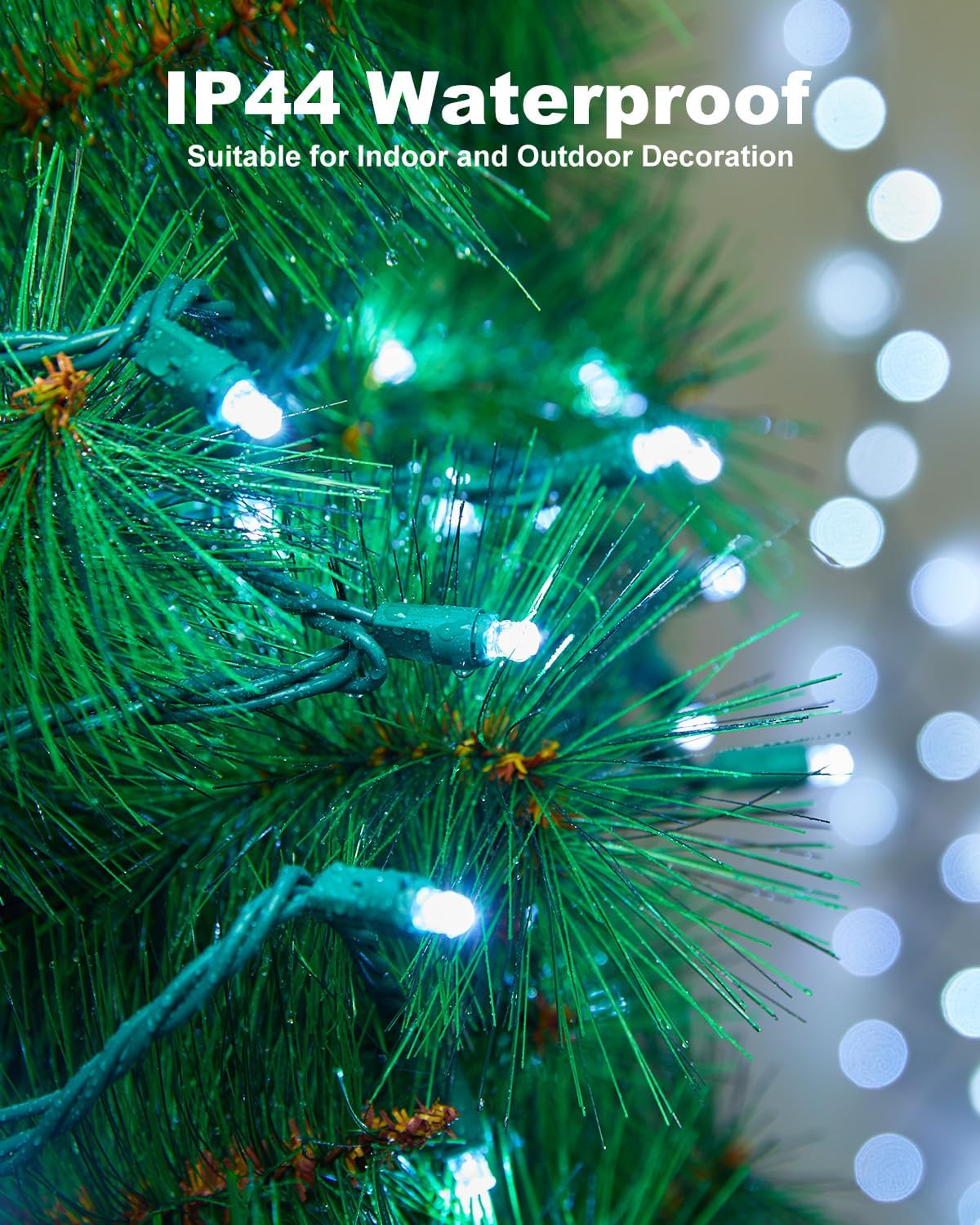 Brightown LED Christmas Lights, 14 Feet 50LEDs Clear Mini Lights Plug in, Connectable Christmas Tree Lights for Indoor Outdoor Bedroom Wreath Garland Holiday Party Wedding Christmas Decoration, White