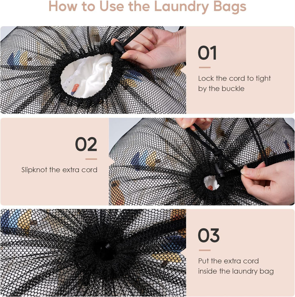 Meowoo 2Pcs Large Mesh Laundry Bag, 27×36inch