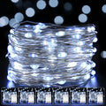 6 Pack LED Fairy Lights Battery Operated 20FT 60 LEDs Silver Wire String Lights Twinkle Lights Starry Fairy Lights for Bedroom Christmas Wedding Party Indoor Outdoor Decorations, Cool White