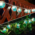 Brillarlights Blue Nautical String Lights Plug in, 10 Float Bulbs 9.8FT Beach Patio Decor, G50 Fishing Float Globes UL Certified, Connectable Coastal Lights for Lanai Deck Backyard Christmas Tree