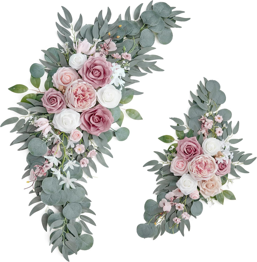ponatia Small Artificial Wedding Arch Flowers Set of 2