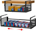 AmonHouseware 2Pack Expandable Under Shelf Storage Basket Organizer,Black