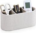 Remote Control Holder Pen Pencil Holder Desk Organizer Caddy(Linen)
