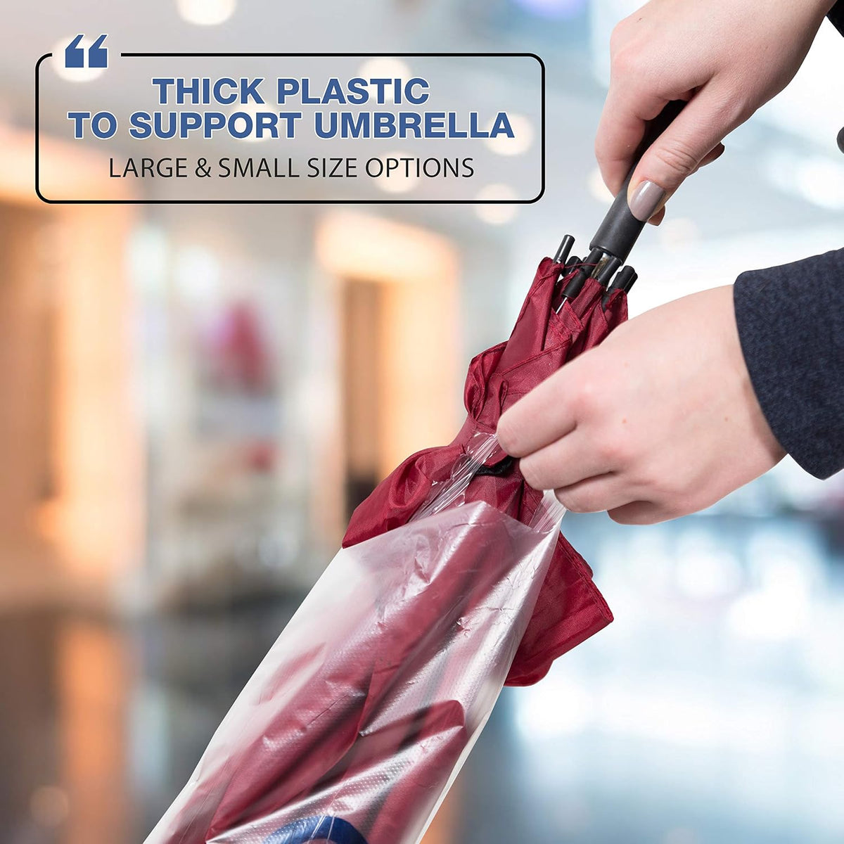 Wet Umbrella Bags - 28" Disposable Plastic Bag Refills for Umbrella Stand/Holder - 1000 Large Size Pack