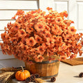 16 Bundle Artificial Fall Petunias Flowers for Outdoor Planters (Peach)