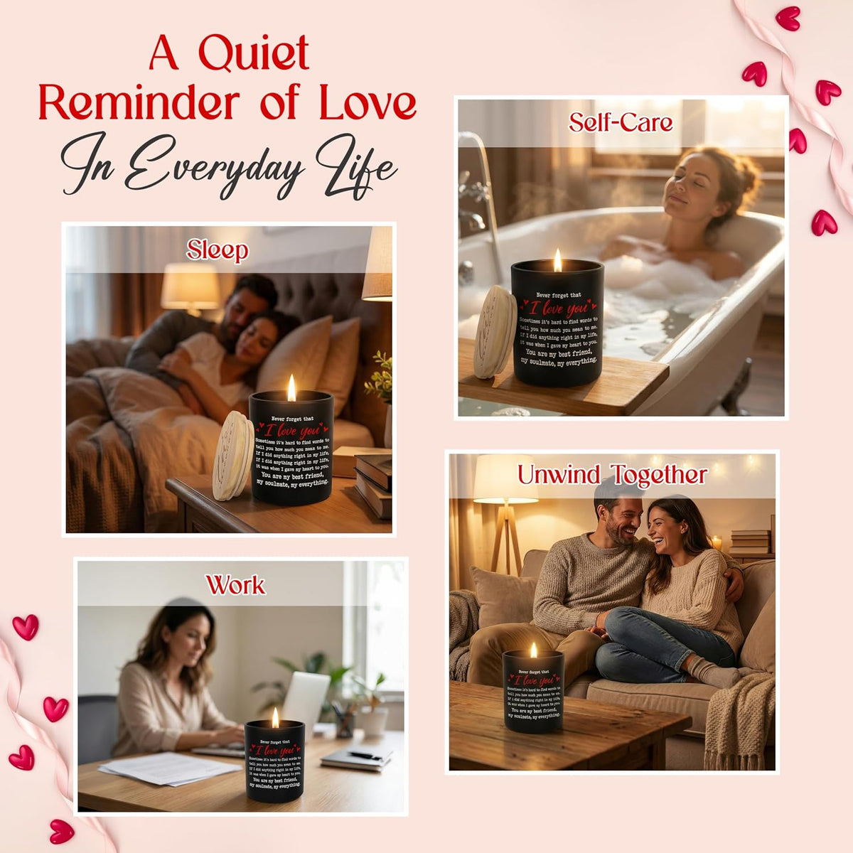 TEEZWONDER Christmas Anniversary Couple Gifts - Scented Candle 10 oz