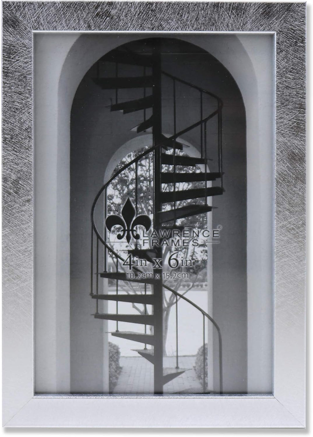 Lawrence Frames Chloe Contemporary Picture Frame, 4x6, Silver