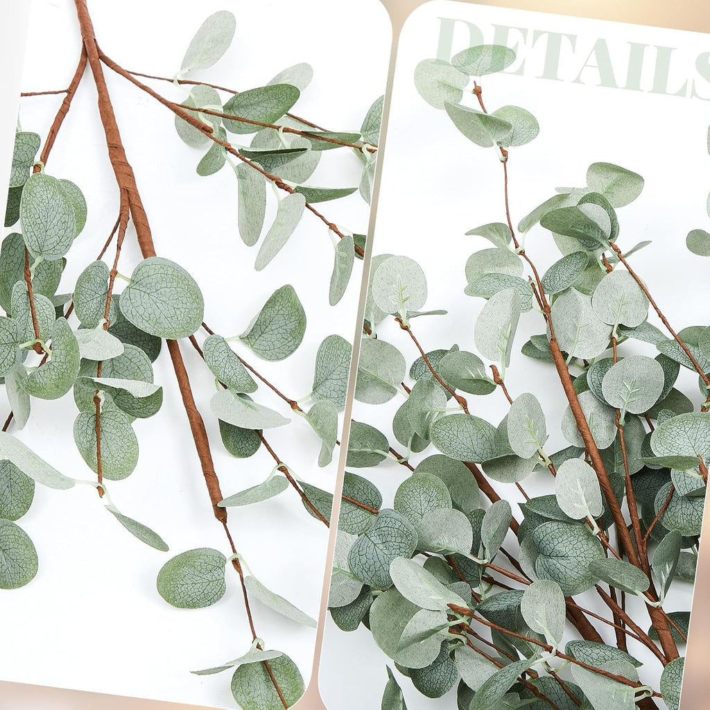 Giegxin 4 Pcs 30" Artificial Eucalyptus Branches for Vase, Green