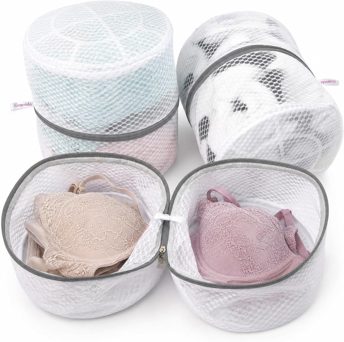 GOGOODA Mesh Laundry Bags for Delicates (3 Large Bra Wash Bag)