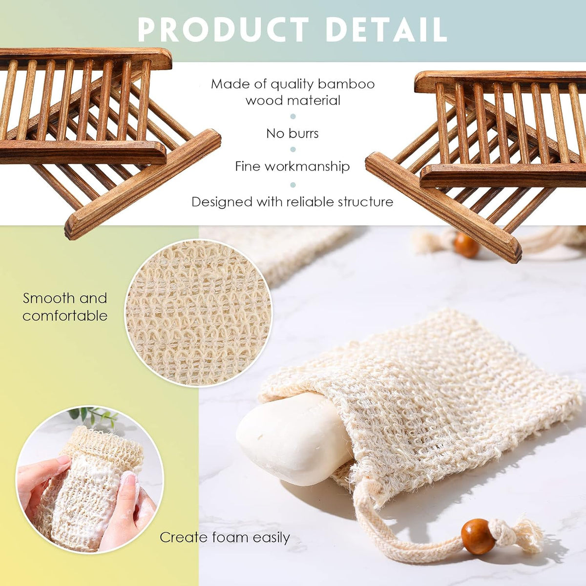 Soap Dish Set Wood Holder Saver Bulk, Carbonized Color, 40 Pcs